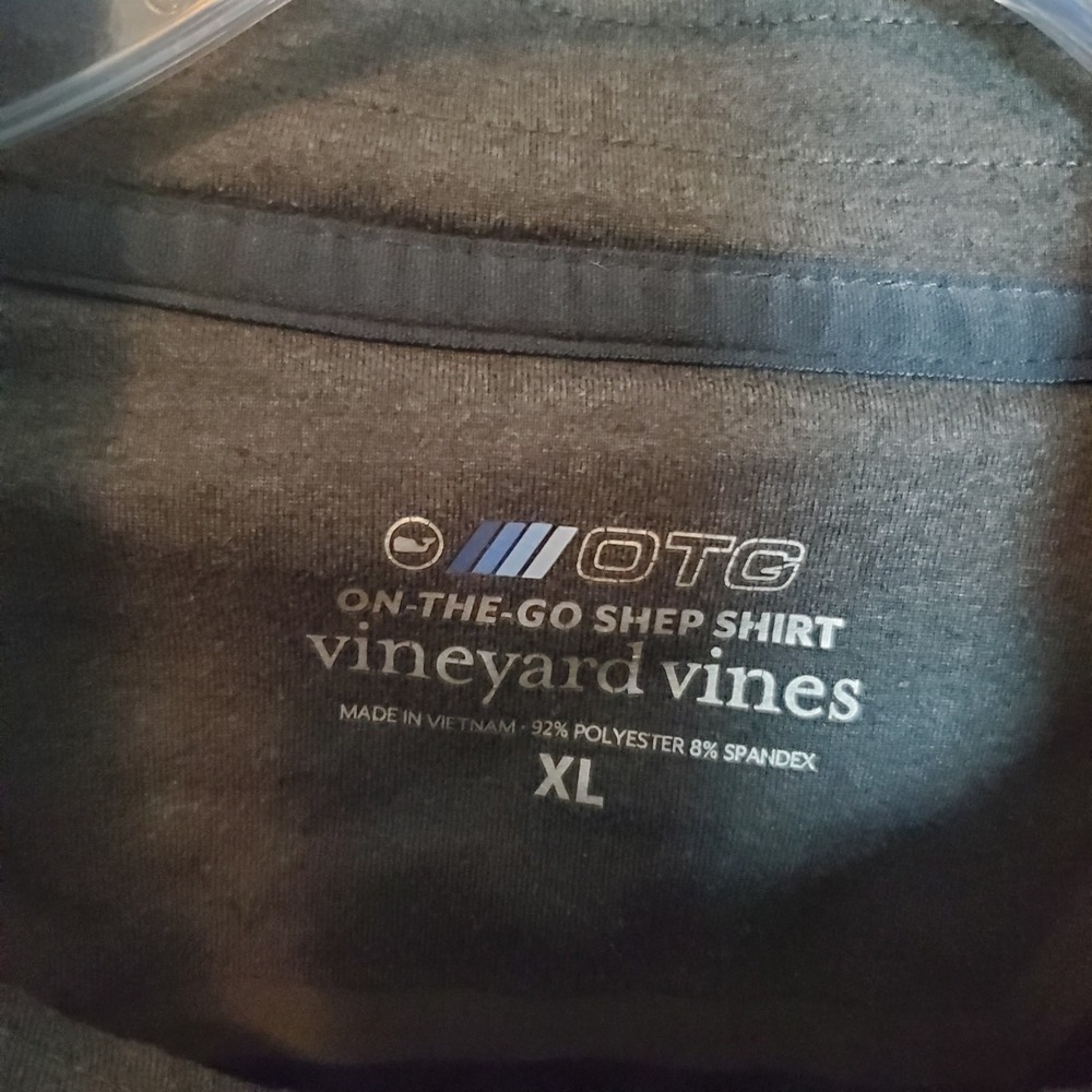 Vineyard Vines OTG On-The-Go Shep Shirt Mens XL Navy Blue Quarter Zip Pullover - Picture 5 of 11